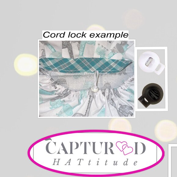 NWOT Handmade Pastel Roses Bouffant Scrub Cap- arrows, gold highlights - Picture 3 of 6